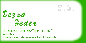 dezso heder business card